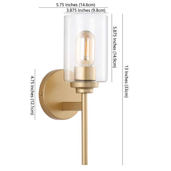 Dimension Image Brass Gold/Clear / 1 Light