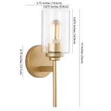 Juno 13" Farmhouse Industrial Iron Cylinder LED Sconce