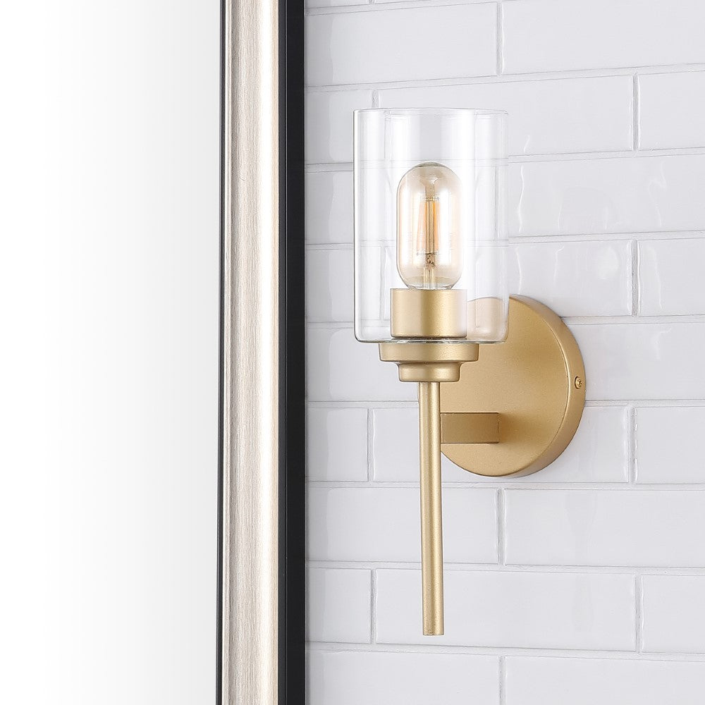 Juno 13" Farmhouse Industrial Iron Cylinder LED Sconce