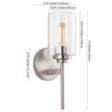 Juno 13" Farmhouse Industrial Iron Cylinder LED Sconce