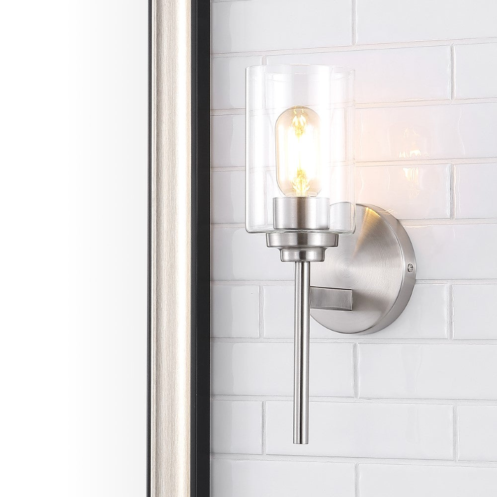 Juno 13" Farmhouse Industrial Iron Cylinder LED Sconce