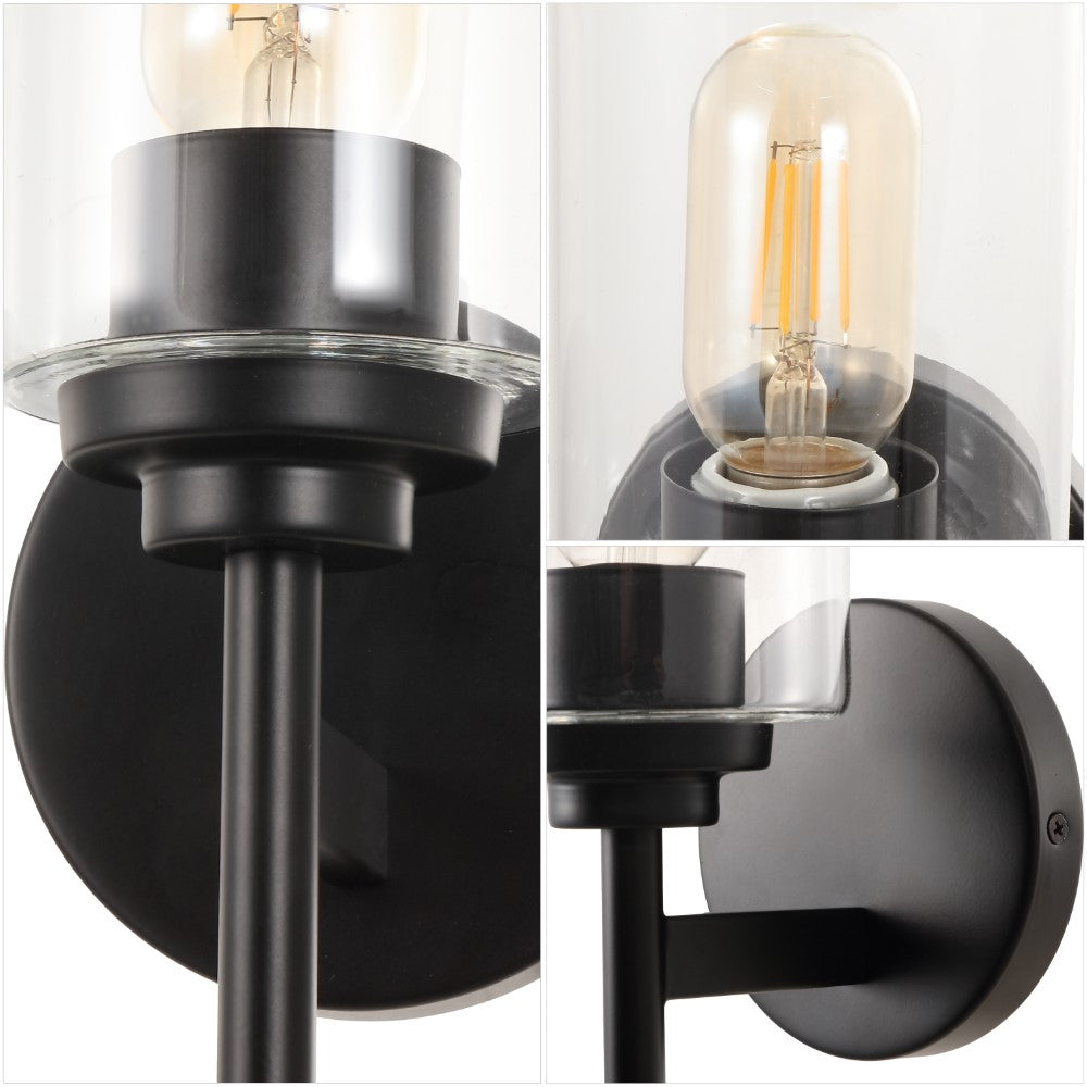 Juno 13" Farmhouse Industrial Iron Cylinder LED Sconce