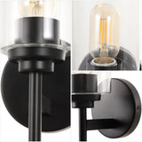 Juno 13" Farmhouse Industrial Iron Cylinder LED Sconce