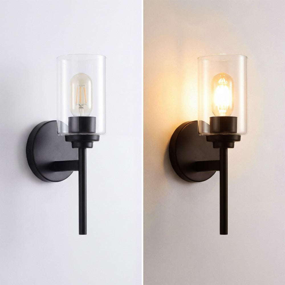 Juno 13" Farmhouse Industrial Iron Cylinder LED Sconce