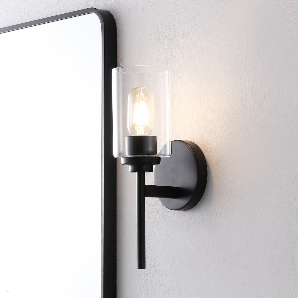 Juno 13" Farmhouse Industrial Iron Cylinder LED Sconce