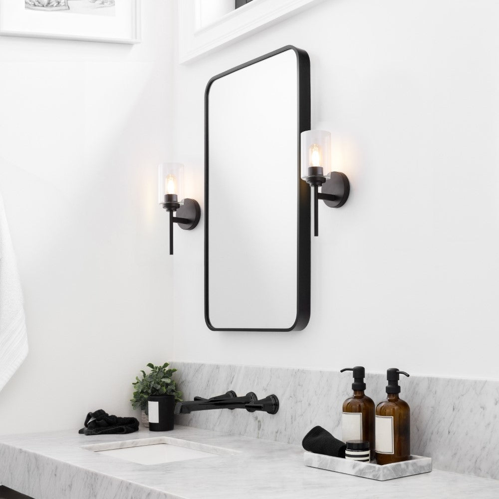 Juno 13" Farmhouse Industrial Iron Cylinder LED Sconce