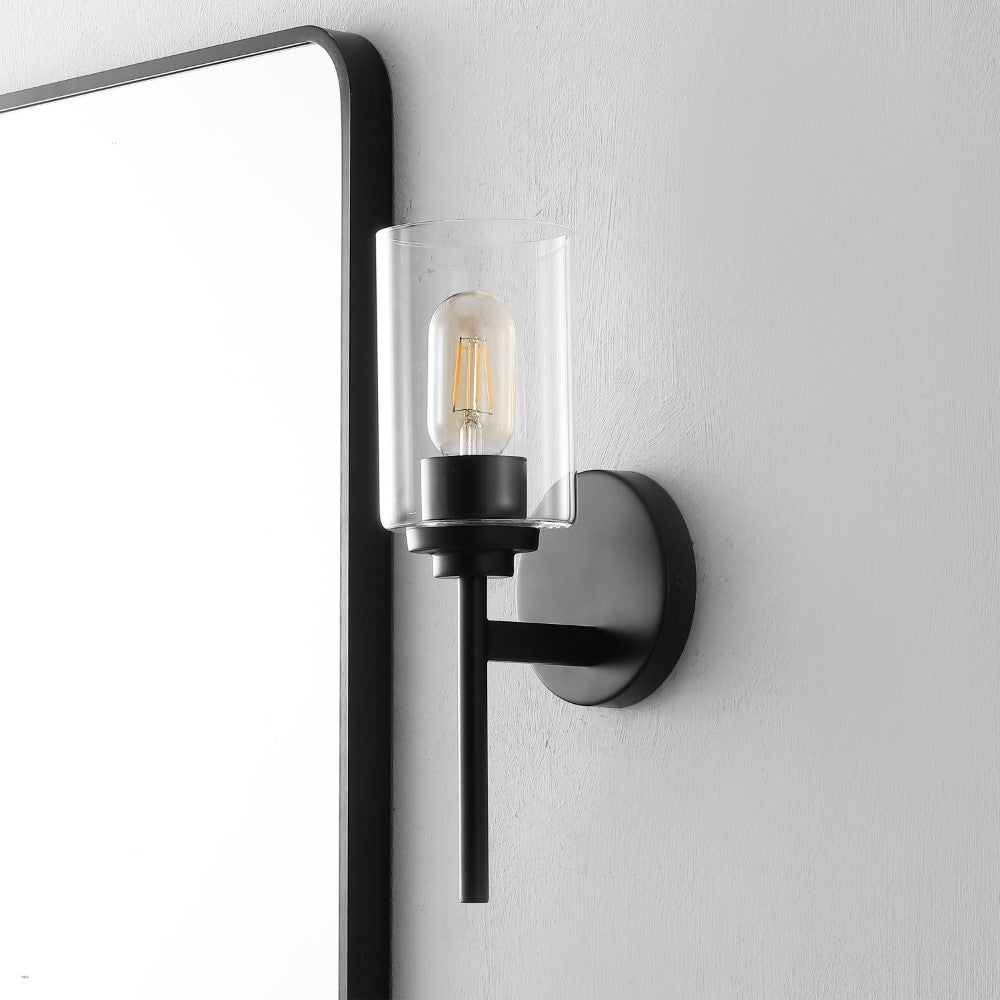 Juno 13" Farmhouse Industrial Iron Cylinder LED Sconce