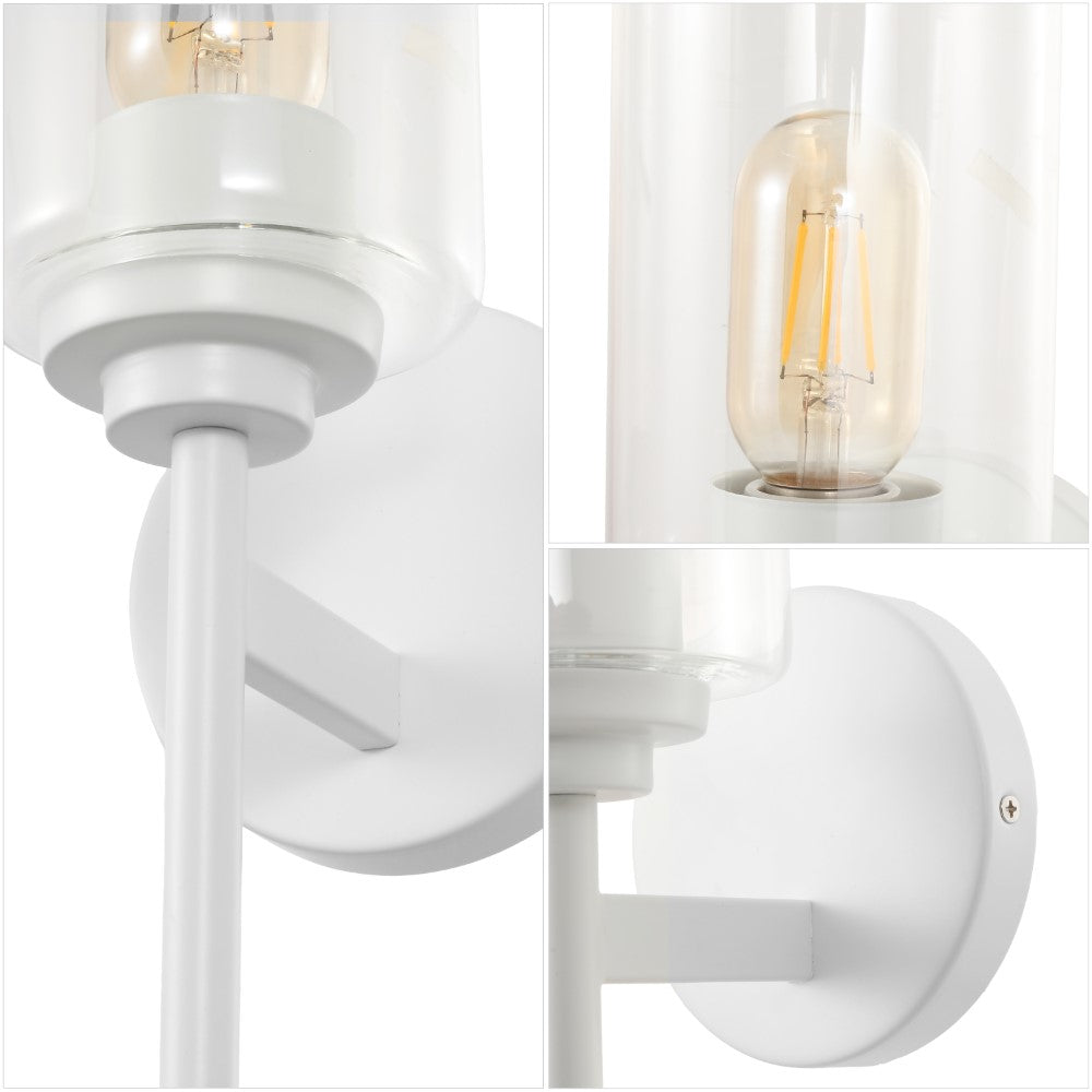 Juno 13" Farmhouse Industrial Iron Cylinder LED Sconce