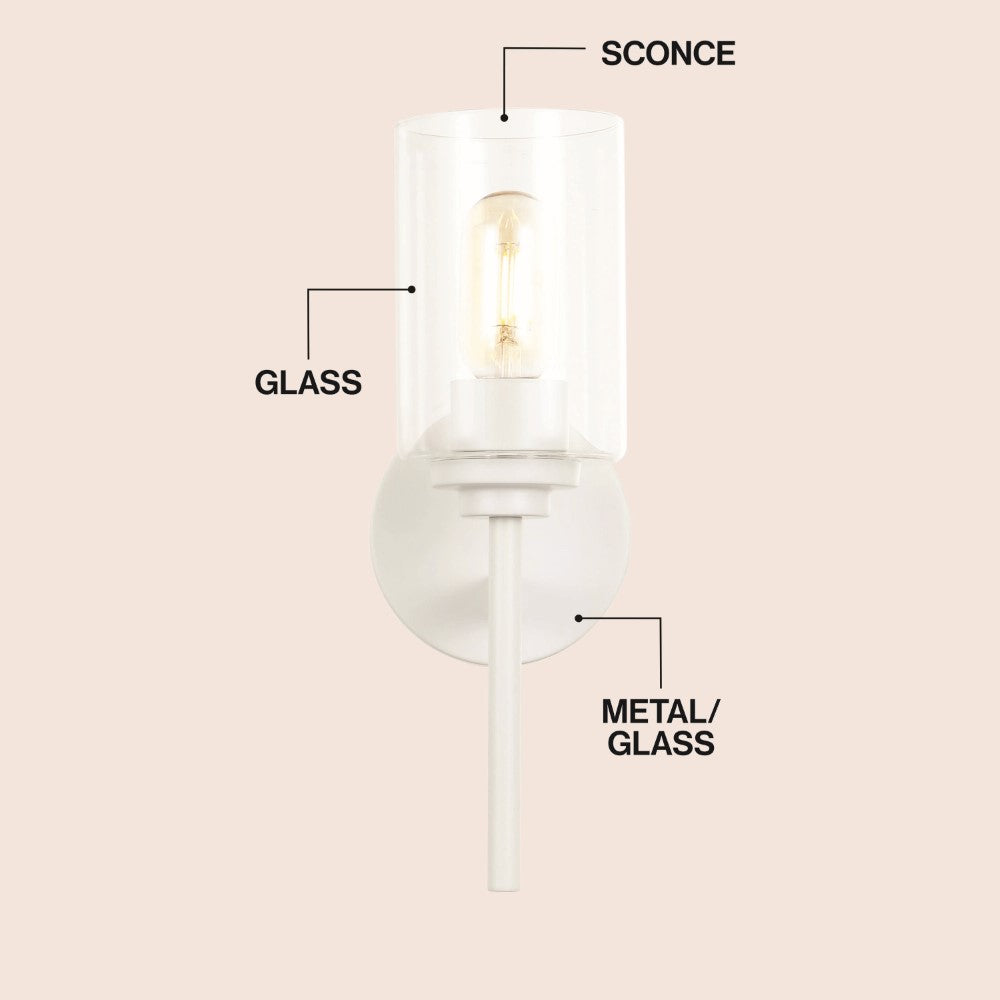 Juno 13" Farmhouse Industrial Iron Cylinder LED Sconce