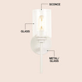 Juno 13" Farmhouse Industrial Iron Cylinder LED Sconce