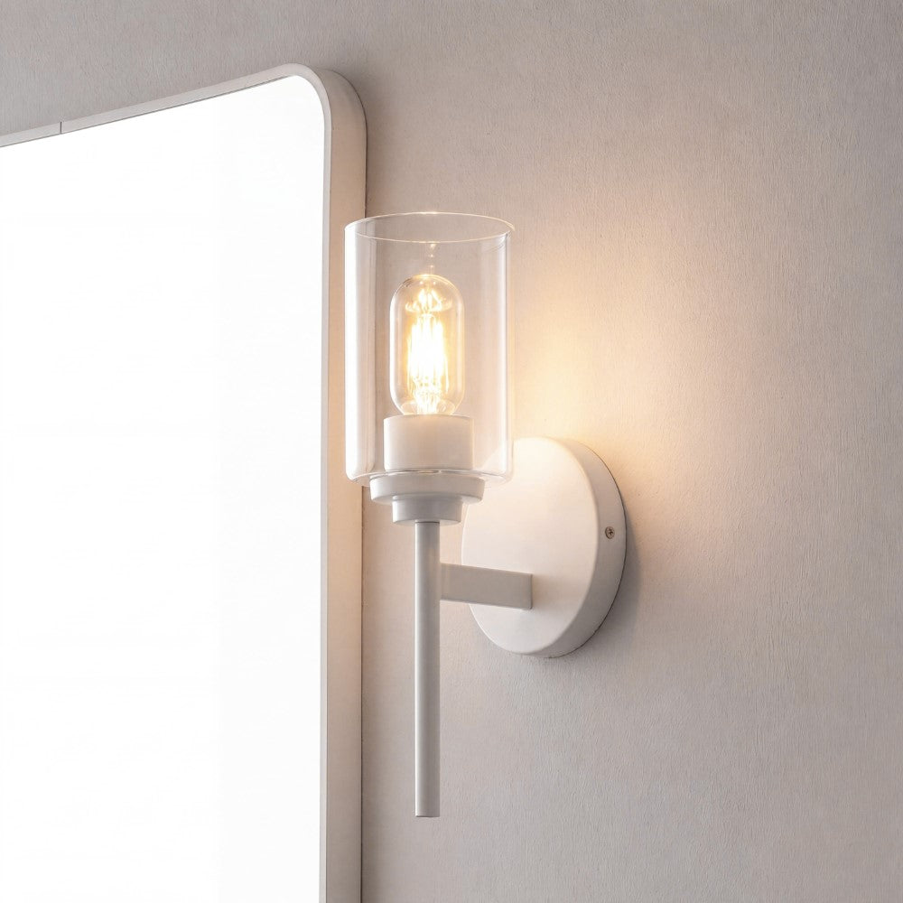 Juno 13" Farmhouse Industrial Iron Cylinder LED Sconce