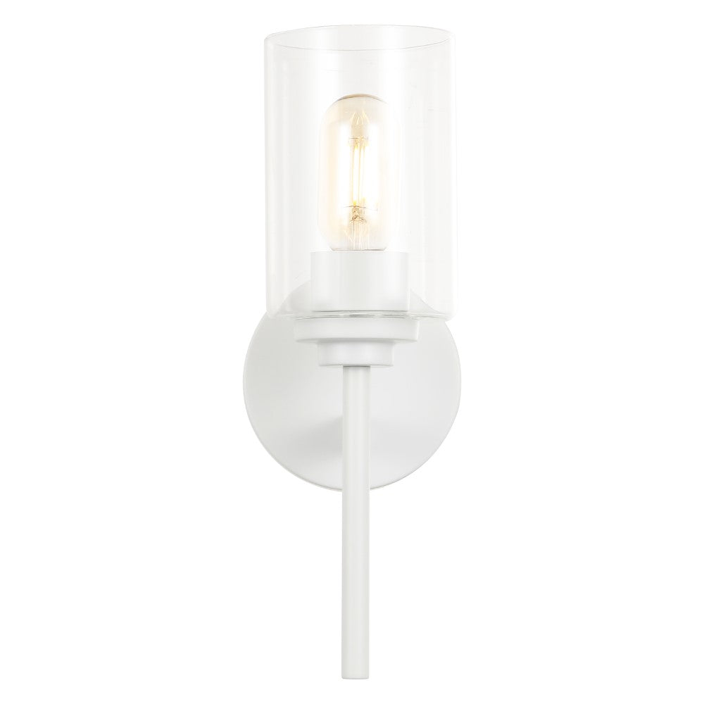 Juno 13" Farmhouse Industrial Iron Cylinder LED Sconce