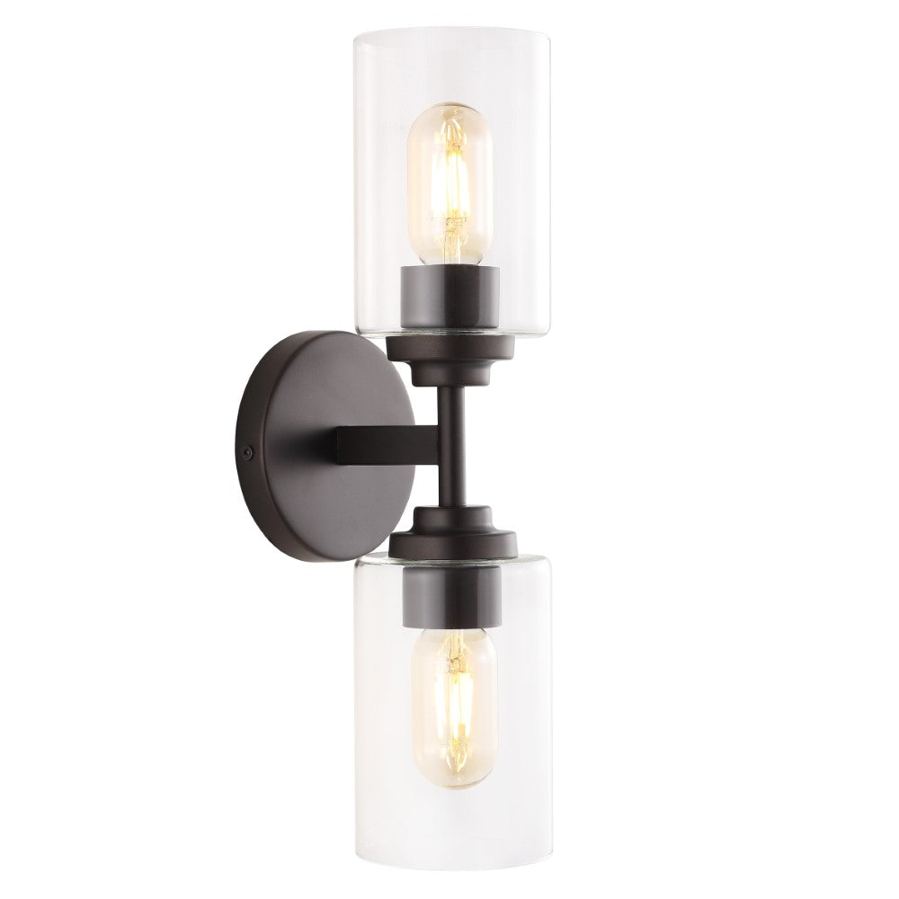 Samantha 13" Farmhouse Industrial Iron Cylinder LED Sconce