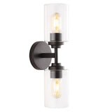 Samantha 13" Farmhouse Industrial Iron Cylinder LED Sconce