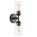 Samantha 13" Farmhouse Industrial Iron Cylinder LED Sconce