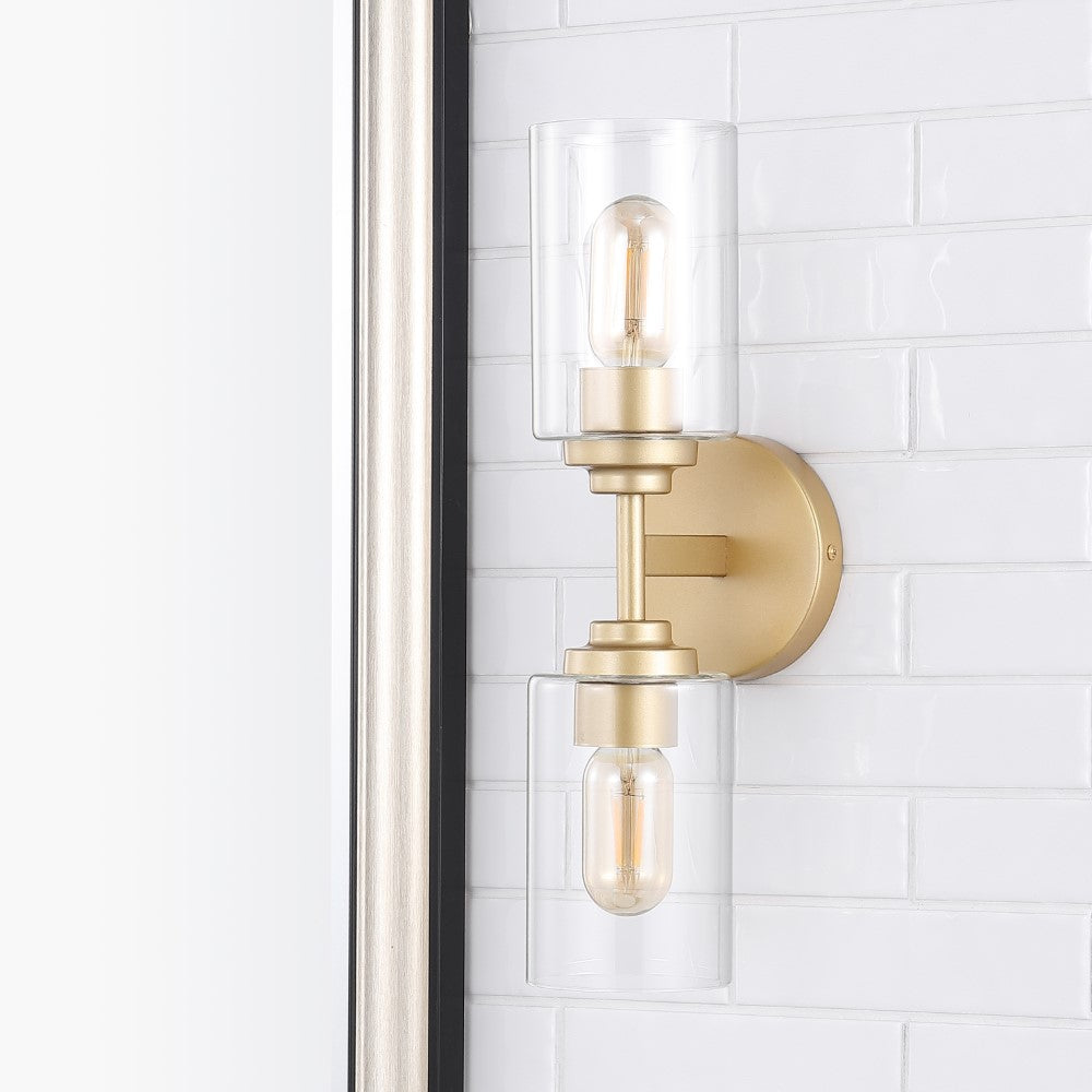 Samantha 13" Farmhouse Industrial Iron Cylinder LED Sconce
