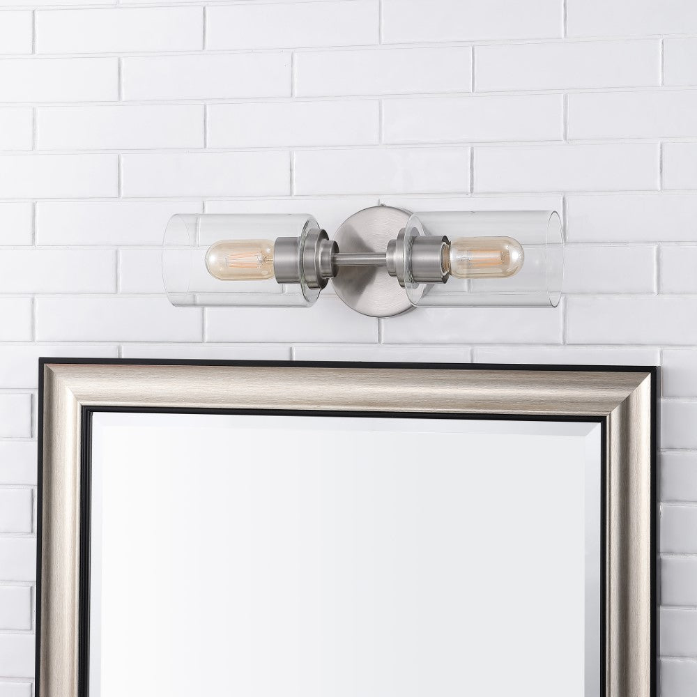 Samantha 13" Farmhouse Industrial Iron Cylinder LED Sconce