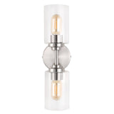 Samantha 13" Farmhouse Industrial Iron Cylinder LED Sconce
