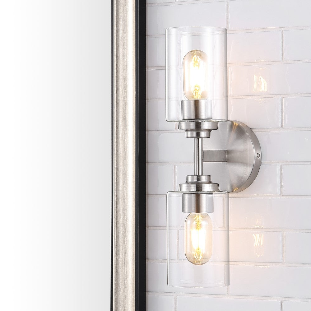 Samantha 13" Farmhouse Industrial Iron Cylinder LED Sconce