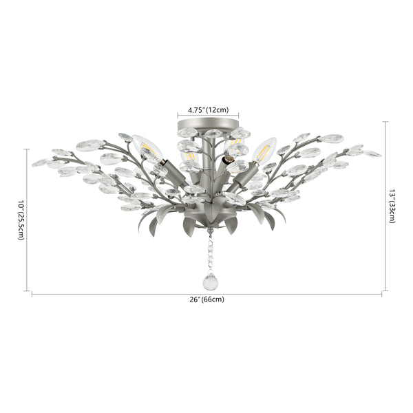 Dimension Image Silver Gray/Clear / 4 Light