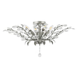 Arosa 26" Contemporary Bohemian Iron/Acrylic LED Semi Flush Mount