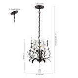 Nordic 28.5" Contemporary Bohemian Iron/Acrylic LED Pendant