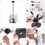 Nordic 28.5" Contemporary Bohemian Iron/Acrylic LED Pendant