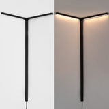 Aegina 18.25" 2-Light Modern Minimalist Iron Integrated Plug-In LED Sconce for Ceiling Corner