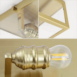 Baxter 8" Farmhouse Industrial Square Iron/Glass Case LED Flush Mount