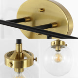 Iris Brass Vanity Wall Sconce Clear