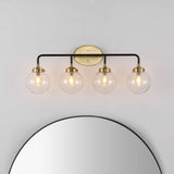 Iris Brass Vanity Wall Sconce Clear