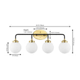Iris Brass Vanity Wall Sconce Frosted