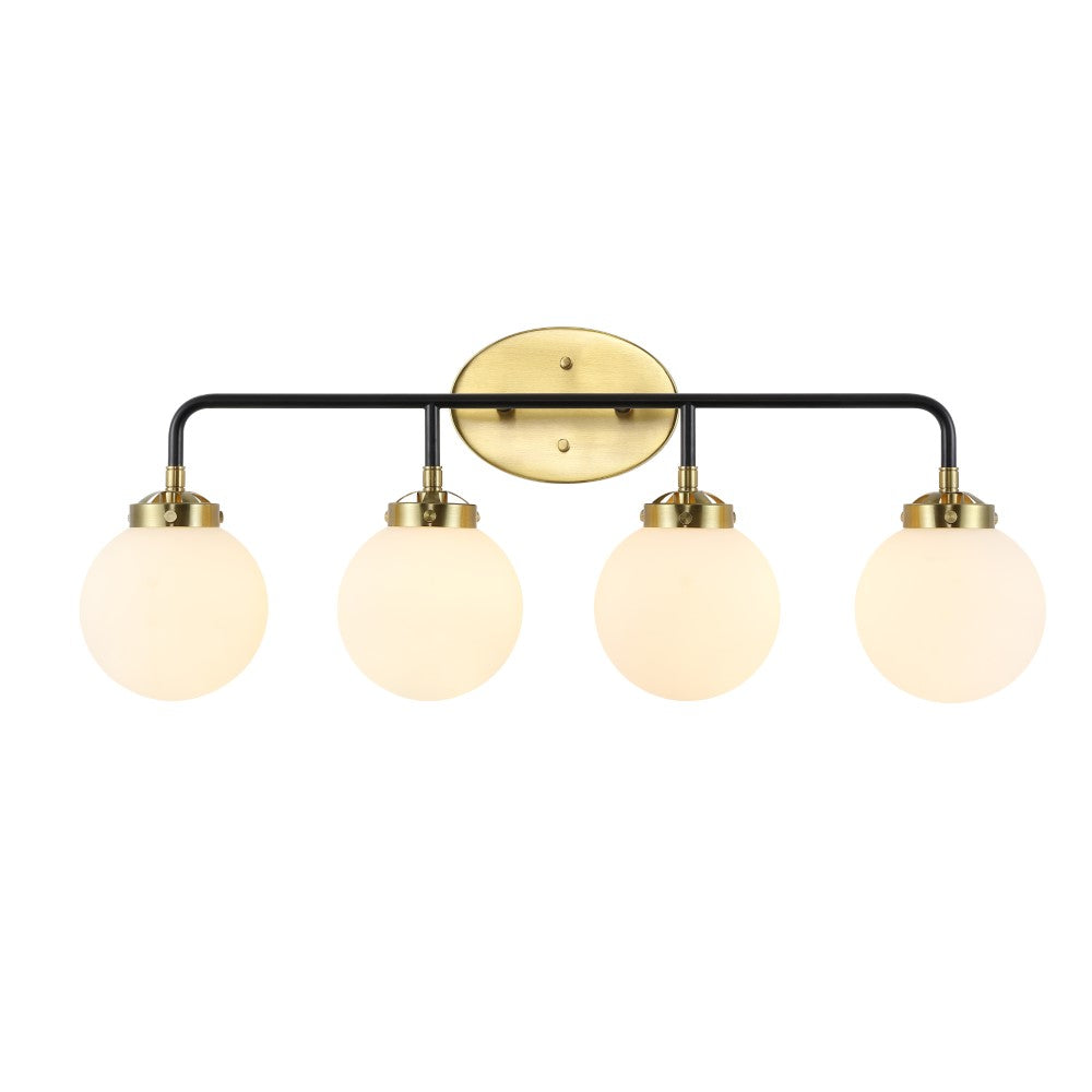 Iris Brass Vanity Wall Sconce Frosted
