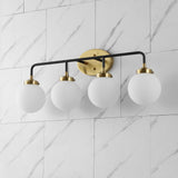 Iris Brass Vanity Wall Sconce Frosted