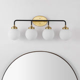 Iris Brass Vanity Wall Sconce Frosted