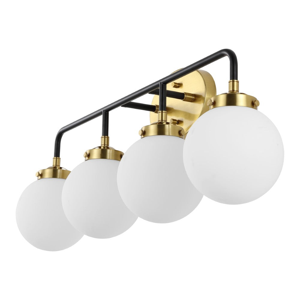 Iris Brass Vanity Wall Sconce Frosted