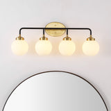 Iris Brass Vanity Wall Sconce Frosted