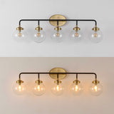 Iris Brass Vanity Wall Sconce Clear