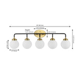 Iris Brass Vanity Wall Sconce Frosted