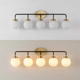 Iris Brass Vanity Wall Sconce Frosted