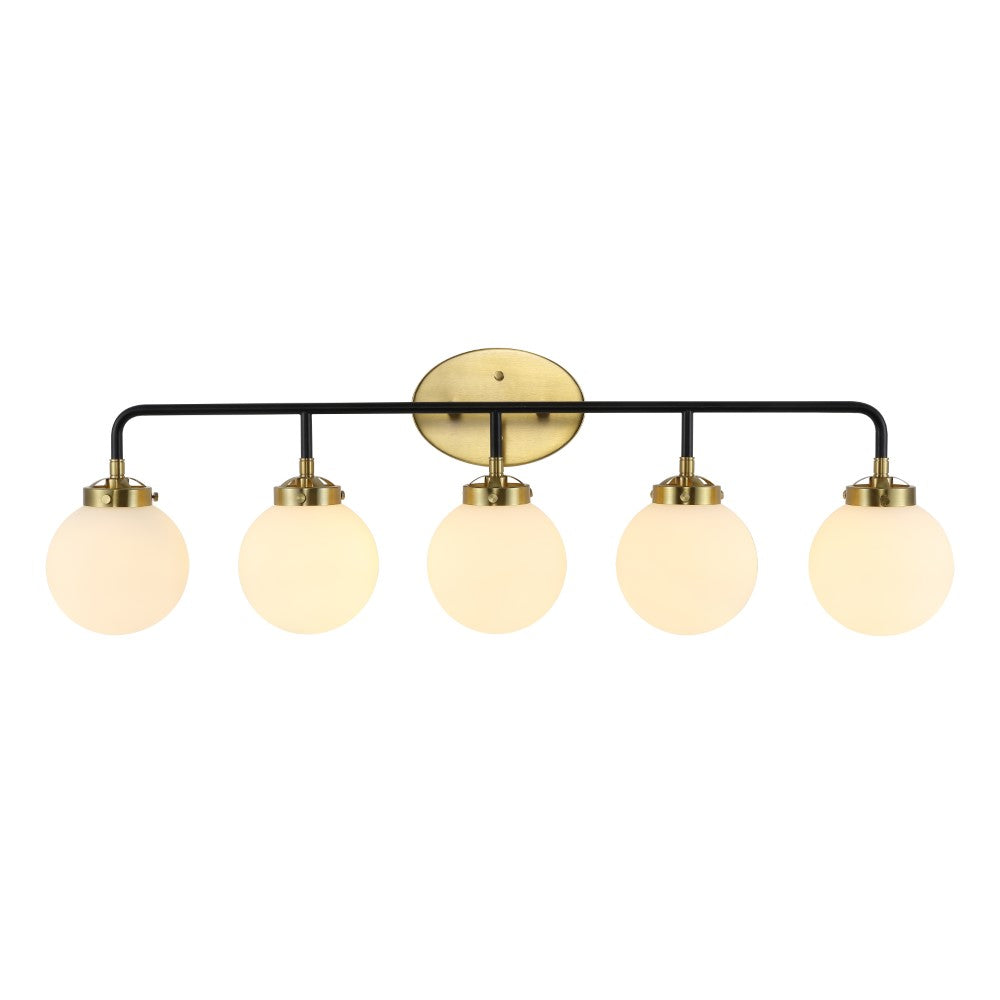 Iris Brass Vanity Wall Sconce Frosted