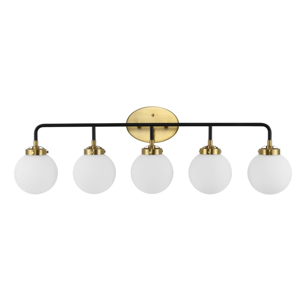 Iris Brass Vanity Wall Sconce Frosted