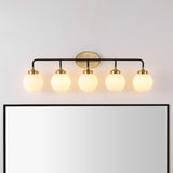 Iris Brass Vanity Wall Sconce Frosted