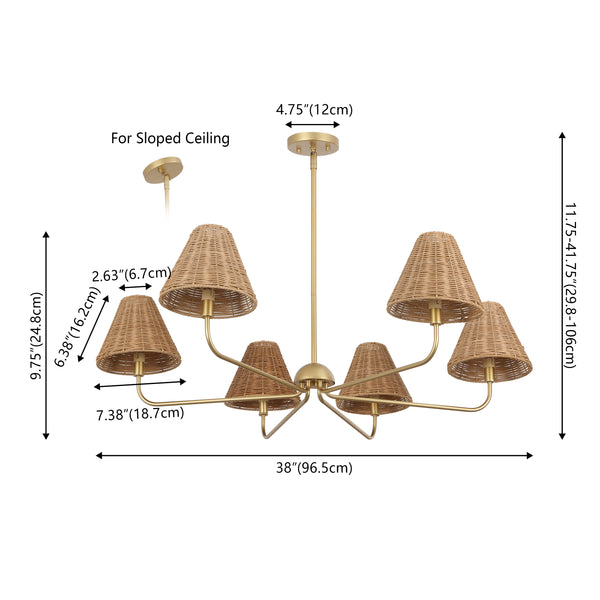 Dimension Image Natural/Gold / 6 Sockets