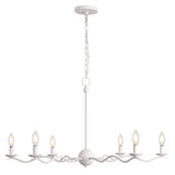 Shana Grand Modern Transitional Adjustable Sculptural Wavy Arm Candle-Style Metal LED Chandelier