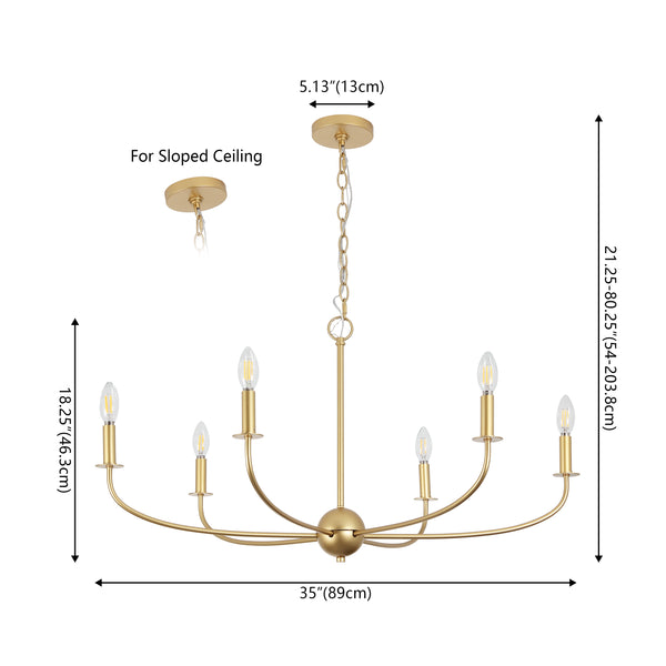 Dimension Image Gold Painting / 6 Sockets