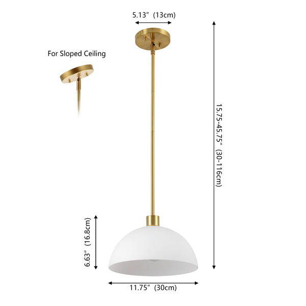 Dimension Image Brass Gold/White / 1 Sockets