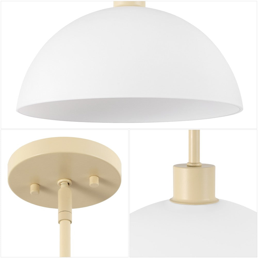 Solene Modern Contemporary Adjustable Metal/Glass Dome LED Pendant