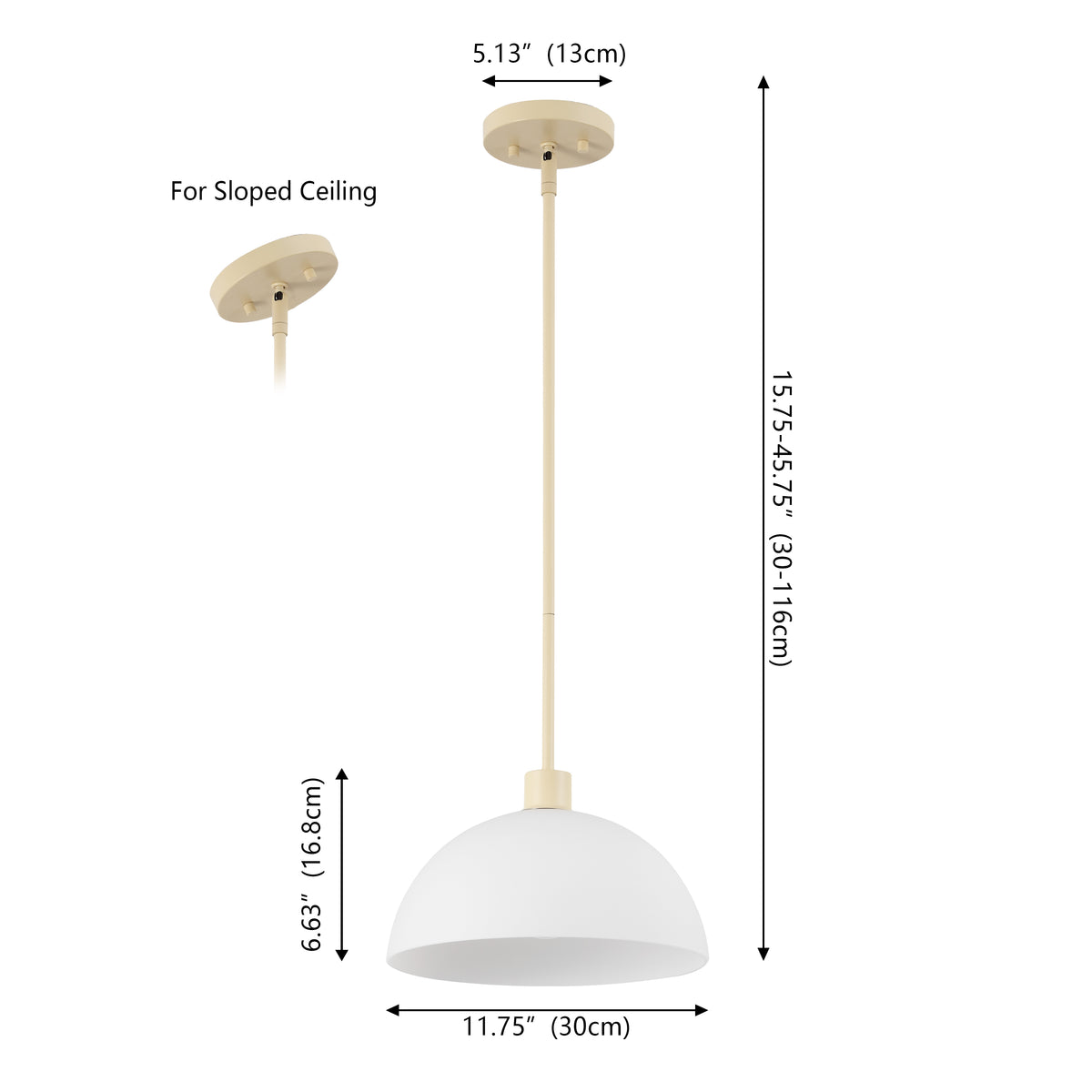Solene Modern Contemporary Adjustable Metal/Glass Dome LED Pendant