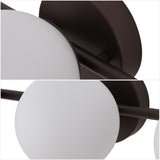 Opal 23 in. 3-Light Mid-Century Modern Metal and Frosted Glass Globe LED Vanity Light